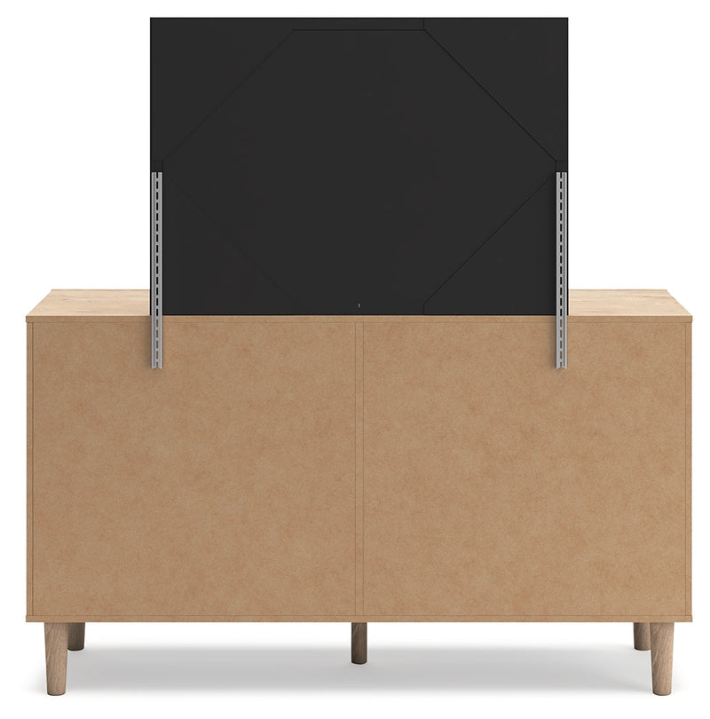 Cielden Two-tone King Panel Headboard, Dresser and Mirror from Ashley - Lara Furniture