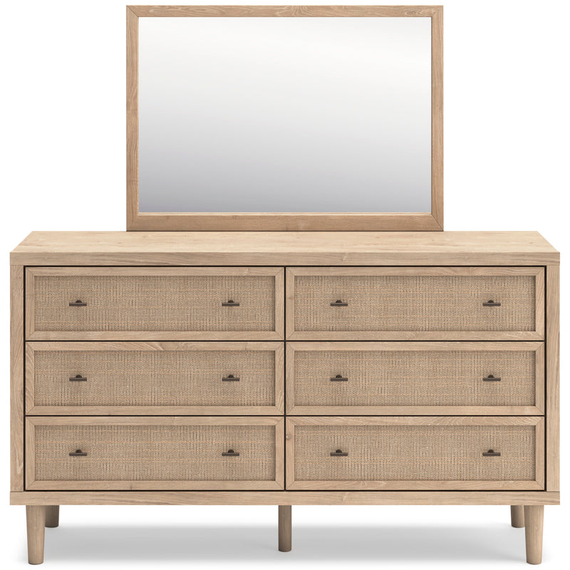 Cielden Soft Gray/Tan Upholstered Platform Bedroom Set from Ashley - Lara Furniture
