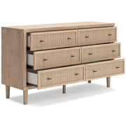 Cielden Soft Gray/Tan Upholstered Platform Bedroom Set from Ashley - Lara Furniture