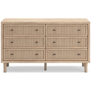 Cielden Soft Gray/Tan Upholstered Platform Bedroom Set from Ashley - Lara Furniture
