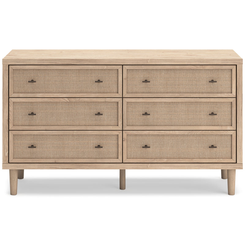 Cielden Soft Gray/Tan Upholstered Platform Bedroom Set from Ashley - Lara Furniture