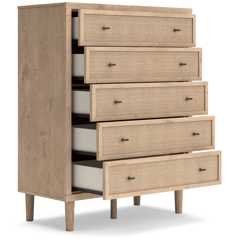 Cielden Soft Gray/Tan Upholstered Platform Bedroom Set from Ashley - Lara Furniture