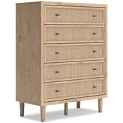 Cielden Soft Gray/Tan Upholstered Platform Bedroom Set from Ashley - Lara Furniture