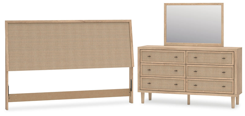 Cielden Two-tone King Panel Headboard, Dresser and Mirror from Ashley - Lara Furniture