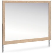 Cielden Soft Gray/Tan Upholstered Platform Bedroom Set from Ashley - Lara Furniture