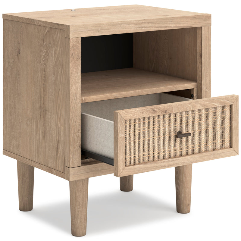 Cielden Soft Gray/Tan Upholstered Platform Bedroom Set from Ashley - Lara Furniture
