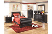Huey Vineyard Black Dresser and Mirror -  Ashley - Lara Furniture