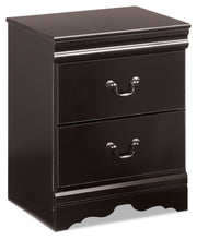 Huey Vineyard Black Queen Sleigh Bed and Nightstand from Ashley - Lara Furniture