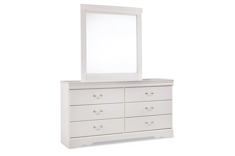 Anarasia White Dresser and Mirror -  Ashley - Lara Furniture