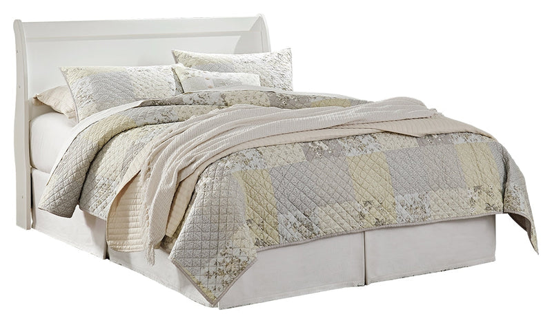 Anarasia Queen Sleigh Headboard, Dresser and Mirror in White from Ashley - Lara Furniture
