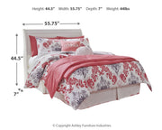 Anarasia Full Sleigh Headboard, Dresser and Mirror in White from Ashley - Lara Furniture