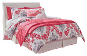 Anarasia Full Sleigh Headboard, Dresser and Mirror in White from Ashley - Lara Furniture