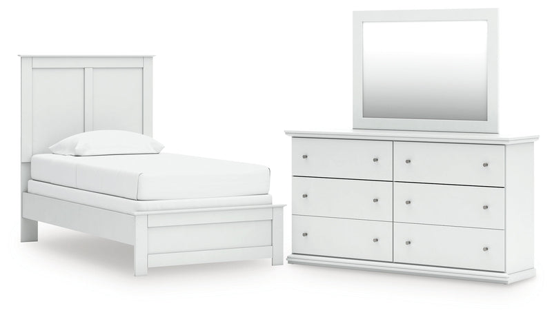 Bostwick Shoals Twin Panel Bed, Dresser and Mirror from Ashley - Lara Furniture