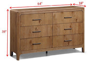 Westcott Cerused Natural Dresser from Crown Mark - Lara Furniture