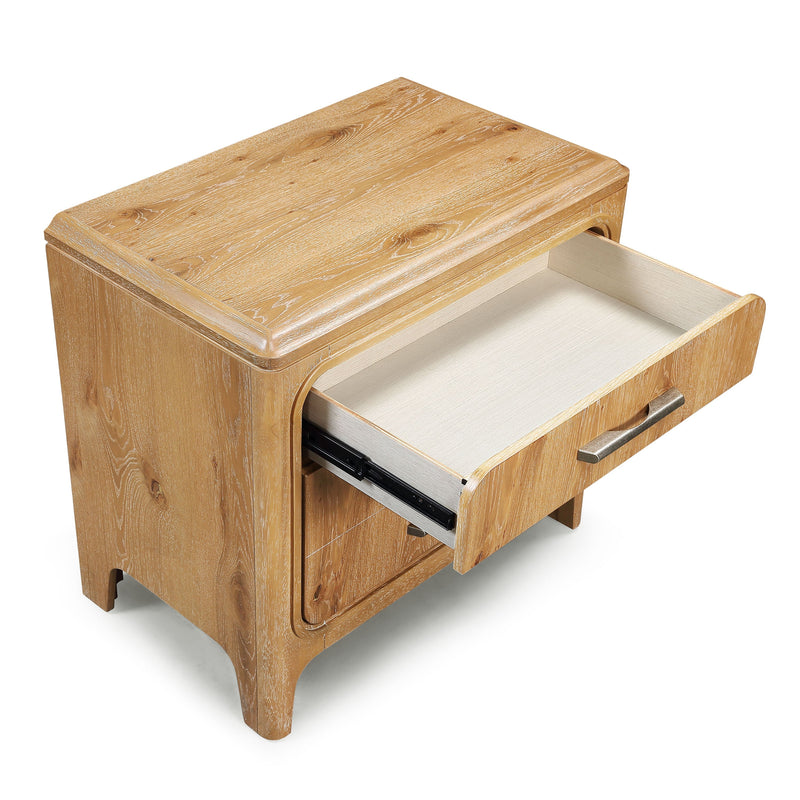 Westcott Cerused Natural Nightstand from Crown Mark - Lara Furniture
