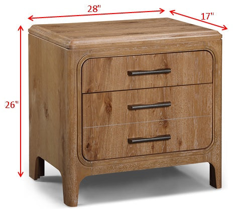 Westcott Cerused Natural Nightstand from Crown Mark - Lara Furniture