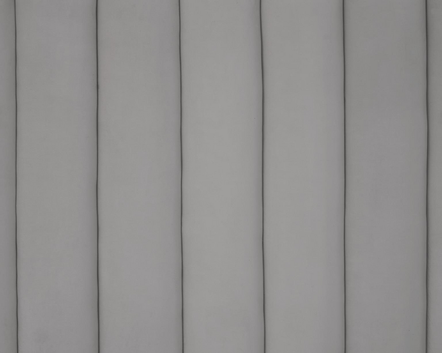 Jane Gray Upholstered Velvet Storage Queen Bed with USB Charger