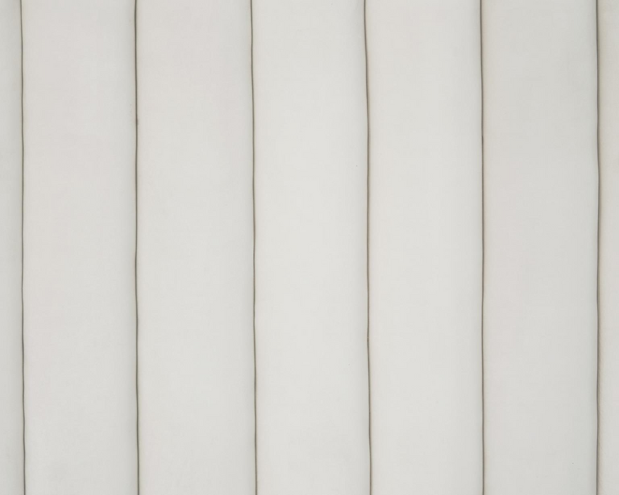 Jane Cream Upholstered  Velvet Storage King Bed with USB Charger