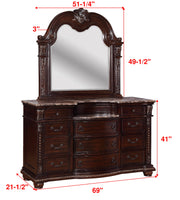 Stanley Cherry Brown Upholstered Sleigh Bedroom Set - Lara FurnitureBedroom Set