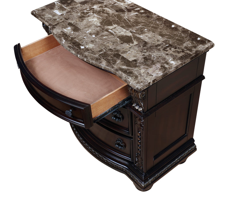 Stanley Cherry Brown Upholstered Sleigh Bedroom Set - Lara FurnitureBedroom Set