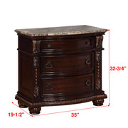 Stanley Cherry Brown Upholstered Sleigh Bedroom Set - Lara FurnitureBedroom Set