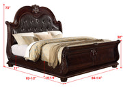 Stanley Cherry Brown Upholstered Sleigh Bedroom Set - Lara FurnitureBedroom Set