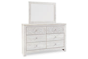 Paxberry Whitewash Dresser and Mirror -  Ashley - Lara Furniture