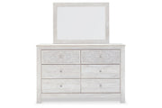Paxberry Whitewash Dresser and Mirror -  Ashley - Lara Furniture