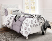 Porter Whitewash King Panel Bed with Mirrored Dresser and Chest from Ashley - Lara Furniture