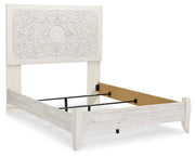 Paxberry Whitewash Full Panel Bed and Nightstand from Ashley - Lara Furniture
