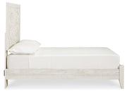 Paxberry Whitewash Full Panel Bed and Nightstand from Ashley - Lara Furniture