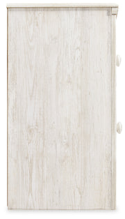 Porter Whitewash King Panel Bed with Mirrored Dresser and Chest from Ashley - Lara Furniture