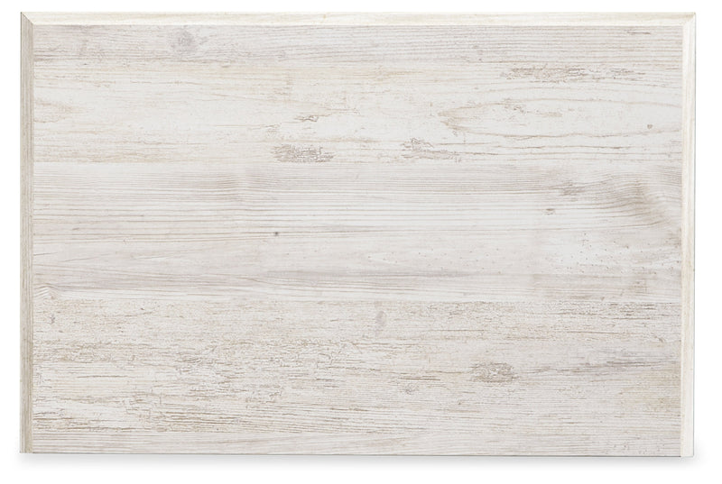 Paxberry Whitewash Full Panel Bed and Nightstand from Ashley - Lara Furniture
