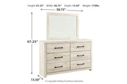 Cambeck Whitewash Dresser and Mirror -  Ashley - Lara Furniture