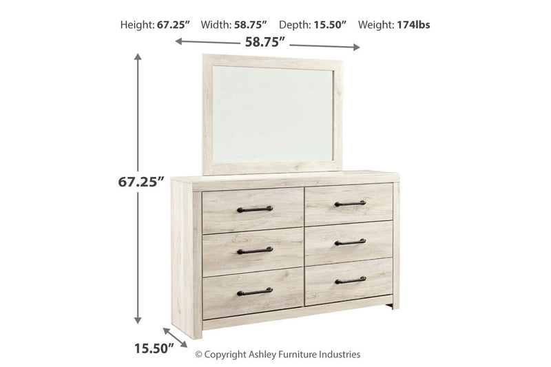 Cambeck Whitewash Dresser and Mirror -  Ashley - Lara Furniture