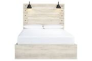 Cambeck Whitewash Queen Platform Bed with 2 Storage Drawers - Lara FurnitureQueen Bed