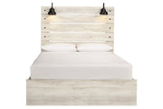 Cambeck Whitewash Queen Platform Bed with 4 Storage Drawers - Lara FurnitureQueen Bed