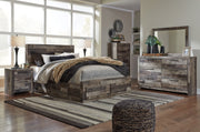 Derekson Multi Gray Double Side/Footboard Storage Platform Bedroom Set from Ashley - Lara Furniture