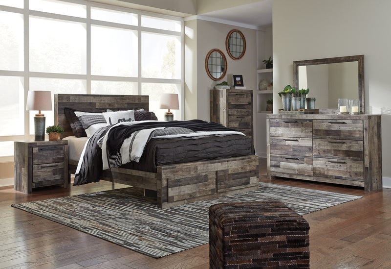 Derekson Multi Gray Footboard Storage Platform Bedroom Set from Ashley - Lara Furniture