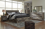 Derekson Multi Gray Double Side/Footboard Storage Platform Bedroom Set from Ashley - Lara Furniture