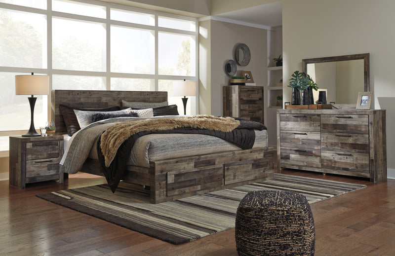 Derekson Multi Gray Footboard Storage Platform Bedroom Set from Ashley - Lara Furniture