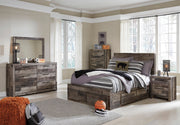 Derekson Multi Gray Double Side/Footboard Storage Platform Youth Bedroom Set from Ashley - Lara Furniture