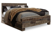 Derekson Multi Gray King Panel Bed with 2 Side Storage from Ashley - Lara Furniture