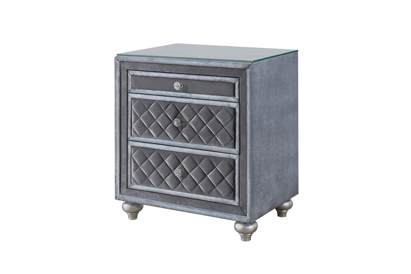 Cameo Gray Upholstered Panel Bedroom Set - Lara FurnitureBedroom Set