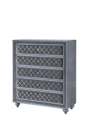 Cameo Gray Upholstered Panel Bedroom Set - Lara FurnitureBedroom Set