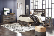 Drystan Multi Color Queen Panel Bed with Storage, Dresser and Mirror from Ashley - Lara Furniture