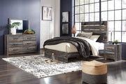 Drystan Multi Queen Panel Bed with Mirrored Dresser and 2 Nightstands from Ashley - Lara Furniture