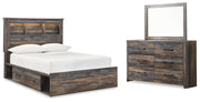 Drystan Multi Full Panel Bookcase Bed, with Storage, Dresser and Mirror from Ashley - Lara Furniture