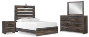 Drystan Multi Full Panel Bed, Dresser, Mirror, and Nightstand from Ashley - Lara Furniture