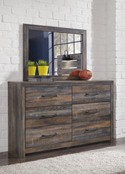 Drystan Multi Queen Panel Bed with Storage, Dresser and Mirror from Ashley - Lara Furniture
